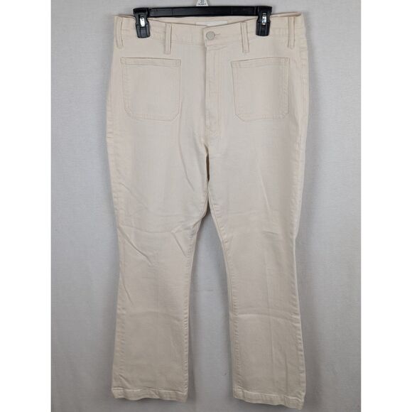 Mother Hustler Patch Pocket Flood Jeans in Act Natural Women's Size 31